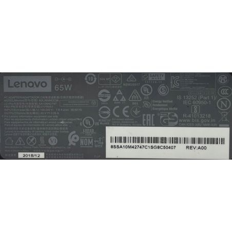 ZASILACZ LENOVO 65W 20V 3.25A ADLX65NCC3A 4.0/1.7