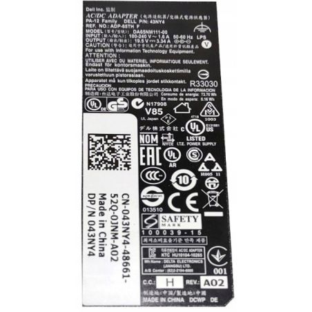 Zasilacz DELL 19.5V 3.34A 4.5x3.0 65W