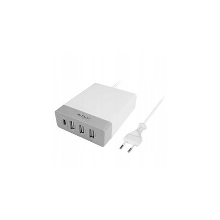 Ładowarka MACALLY 72W 4xUSB + kable
