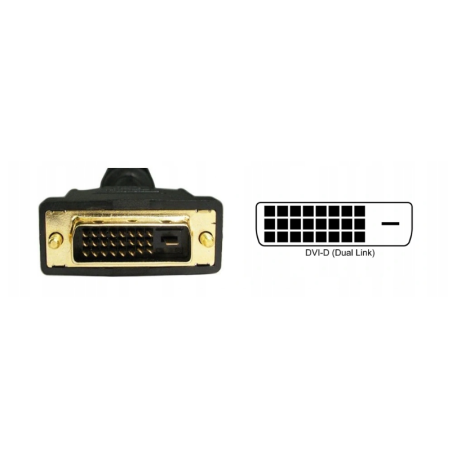 DŁUGI KABEL DVI DVI-D - DVI-D DUAL LINK 10M ferryt