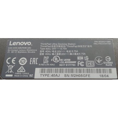 STACJA Lenovo 40AJ + 135W ThinkPad Ultra Dock 40AJ0135EU