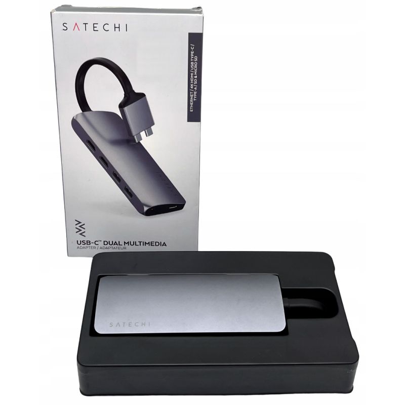 SATECHI Dual Multimedia Adapter USB-C do Macbook