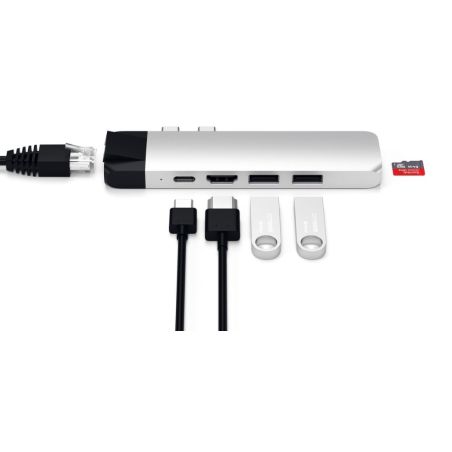 SATECHI Type-C Pro Hub Adapter Ethernet do Macbook