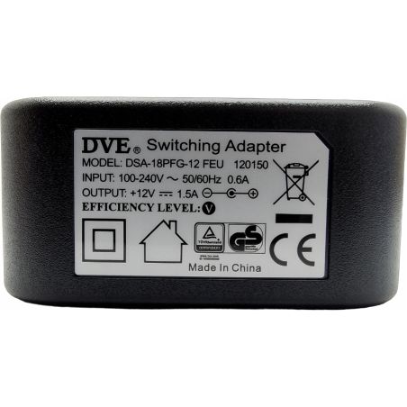 ZASILACZ DVE 12V 1.5A 18W 5.5mm x 2.5mm
