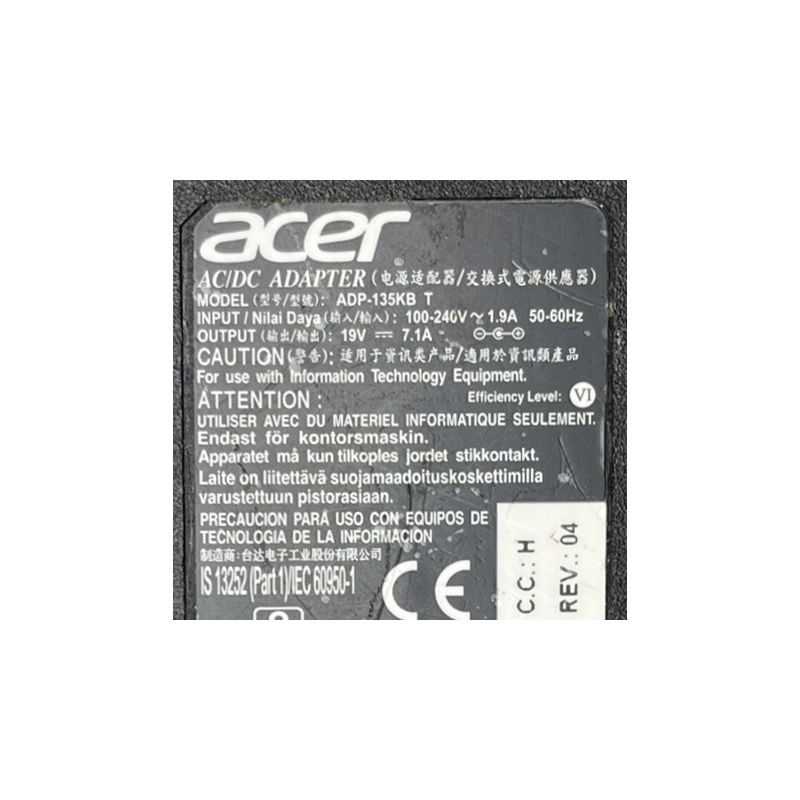 Zasilacz ACER 19V 7.1A 5.5x1.7 135W