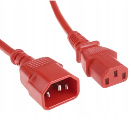 KABEL ZASILAJĄCY PC PRZEDŁUŻACZ 230V C13/C14 M/F