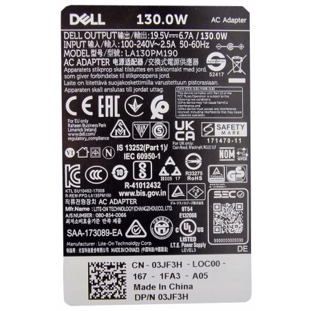 Zasilacz DELL 19.5V 6.7A 4.5x3.0 130W