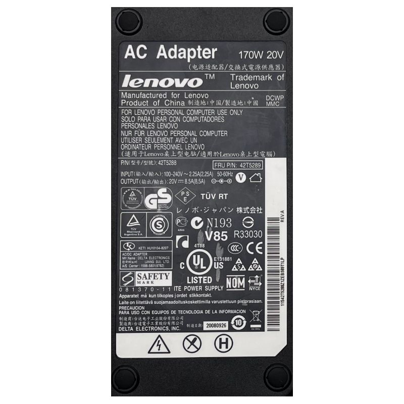 Zasilacz LENOVO 20V 8.5A PIN 5.5x8.0 170W