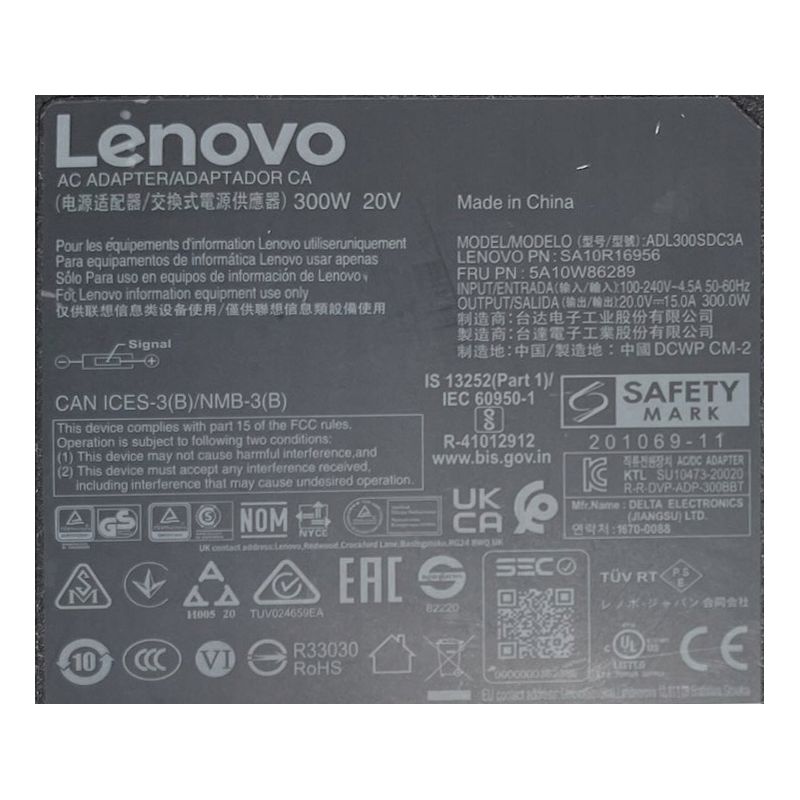 Zasilacz LENOVO 20V 15A SLIM TIP 300W