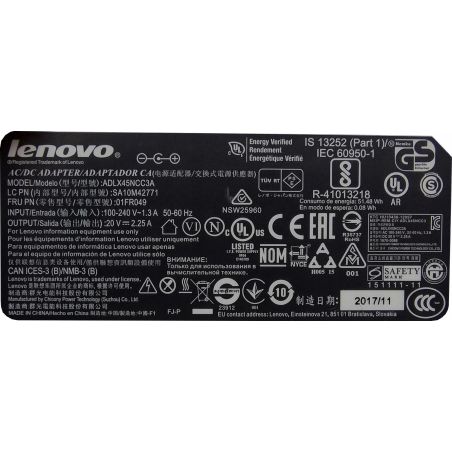 Zasilacz LENOVO 20V 2.25A 4.0x1.7 45W
