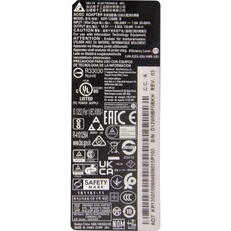 ZASILACZ DELTA 240W do MSI Alienware 19.5V 12.3A 7.4x5.0