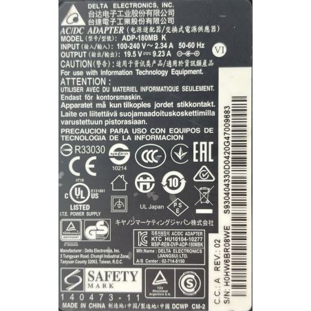 ZASILACZ DELTA 180W do ASUS MSI MEDION19.5V 9.23A 5.5x2.5