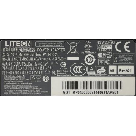ZASILACZ LITEON 40W 19V 2.1A 5.5x1.7