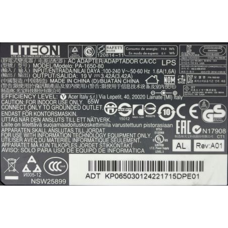 ZASILACZ LITEON 19V 3.42A 65W 3.0x1.1
