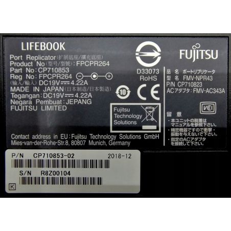 NOWA Stacja dokująca FUJITSU Lifebook FPCPR264 + zasilacz