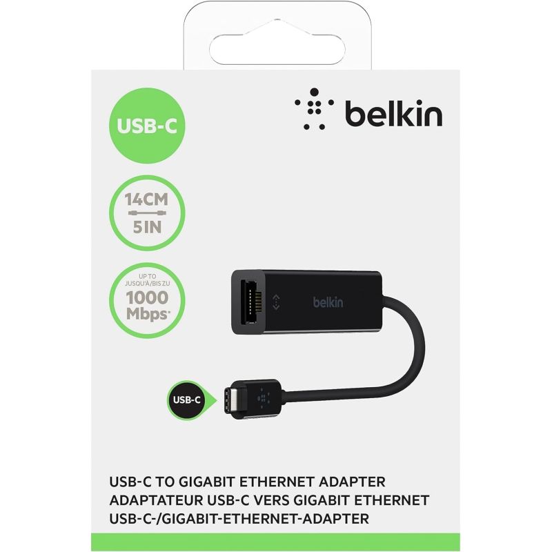 KARTA SIECIOWA Belkin USB-C RJ45 LAN ETHERNET 1000Mbps GIGABIT