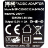 ZASILACZ MOSO 12V 2A 24W 5.5mm x 2.1mm