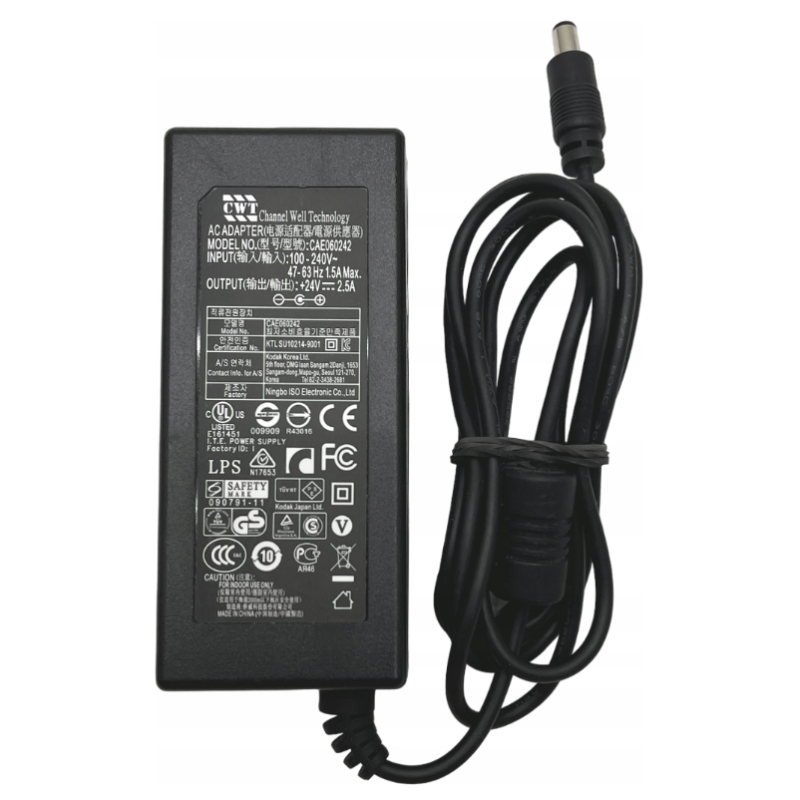 ZASILACZ CWT 24V 2.5A 60W 5.5mm x 2.5mm