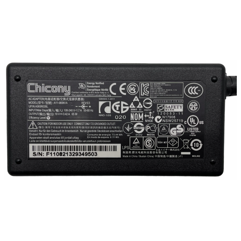 Zasilacz Chicony 19V 3.42A 65W 5.5mmx1.7mm