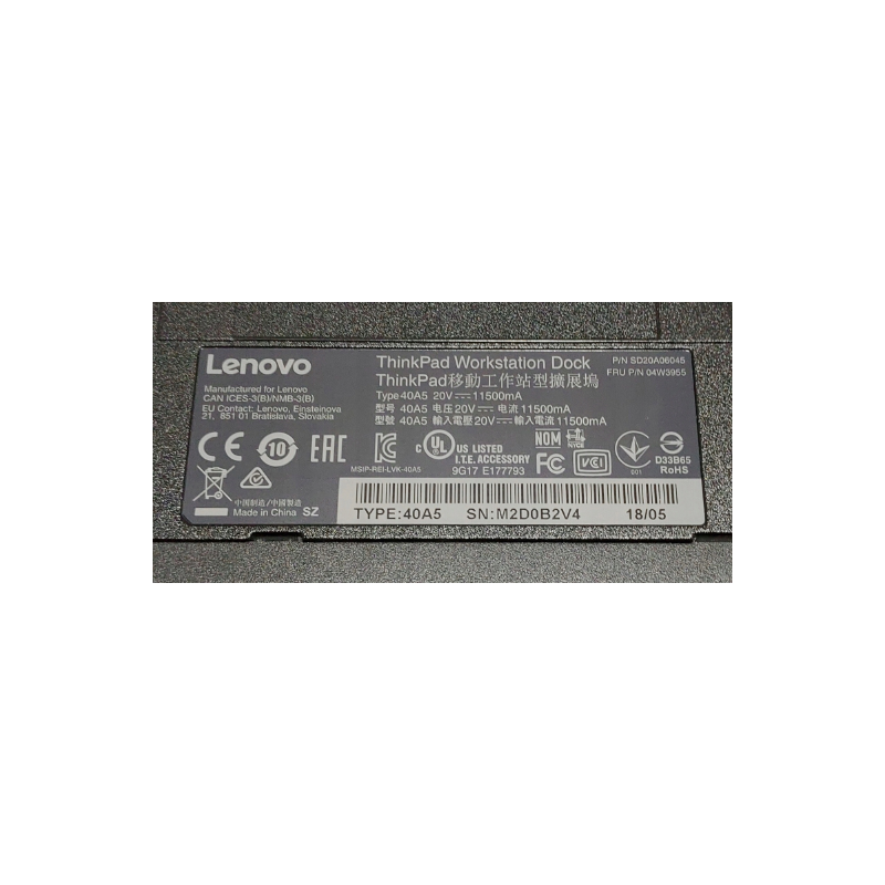 STACJA Lenovo 40A5 USB 3.0 P50 P51 P70P71