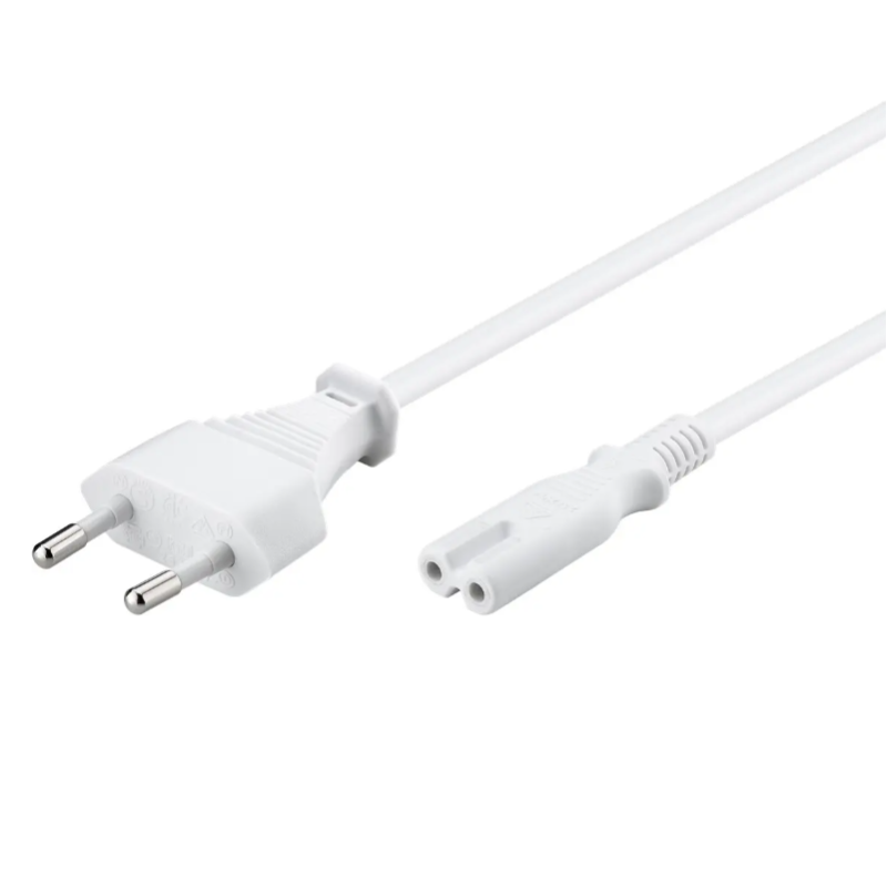 NOWY KABEL ZASILAJĄCY ÓSEMKA C7 2PIN 1,5m BIAŁY